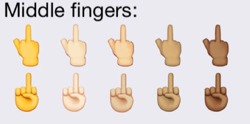 facebook emoticons middle finger make