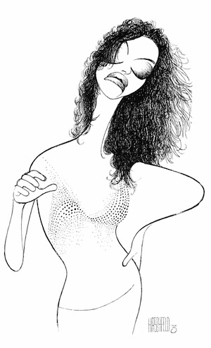 Sandra Bernhard in I’m Still Here...Damn It!, 1998 Ink on board Collection of The Al Hirschfeld Foundation