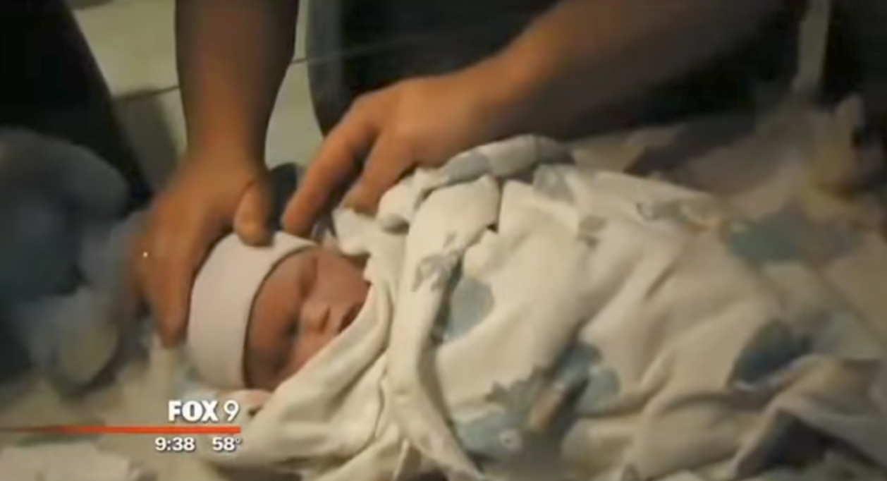 Baby Noah after his birth 