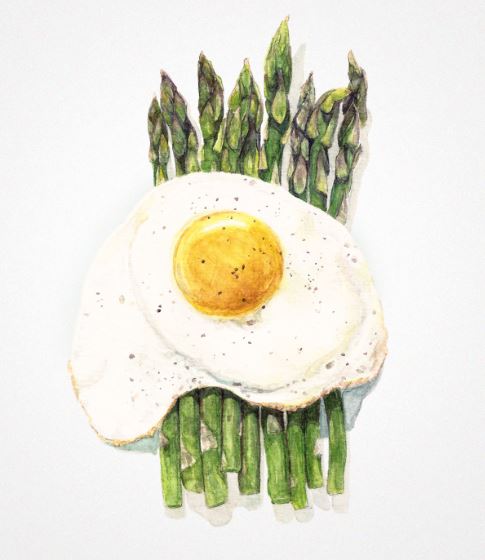 Eggs and asparagus