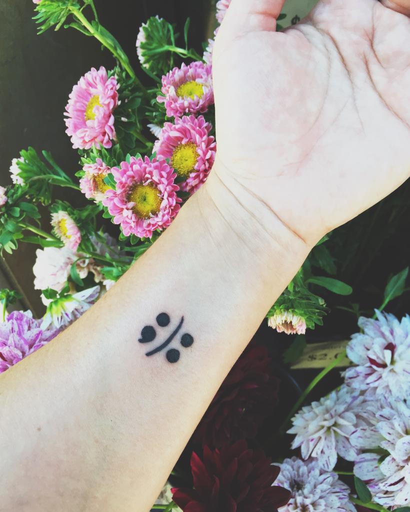 My, your, our story isn't over yet ! | Semicolon tattoo, Semicolon tattoo  project, Tattoo designs