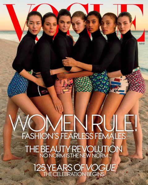 The March 2017 cover of Vogue. (Image via Instagram/ voguemagazine)