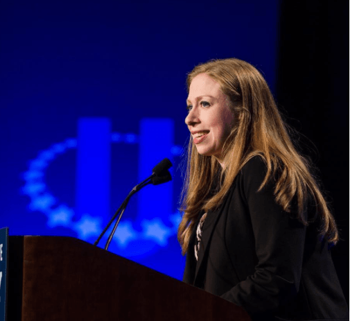 Chelsea Clinton is raising awareness of the need for basic sanitary products that women face worldwide... and here in the U.S. (Image Credit: Instagram/clintonfoundation)