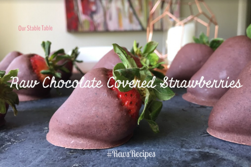 Chocolate covered strawberries are - somehow - even better when that chocolate is raw. 