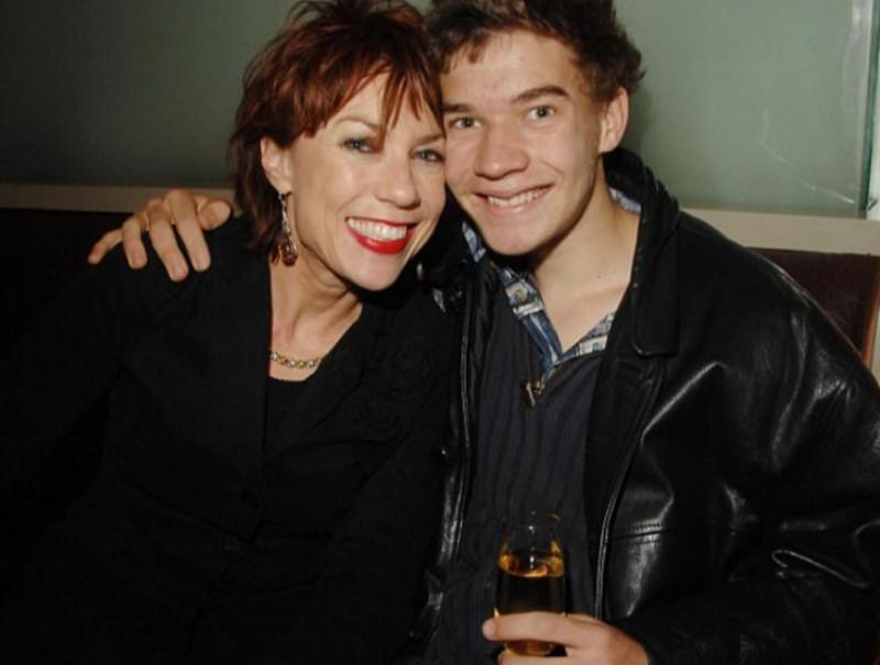 Kathy Lette and her son Julius