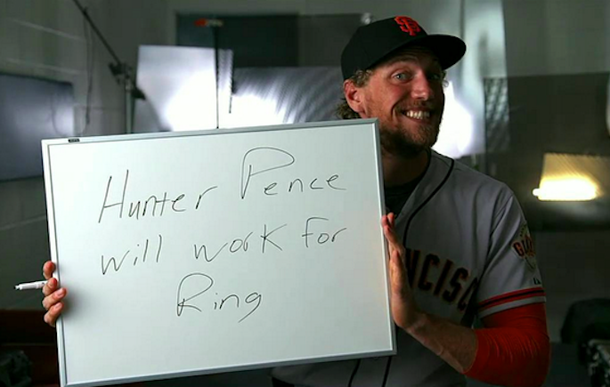 Hunter Pence explains viral moment after Dodgers' World Series