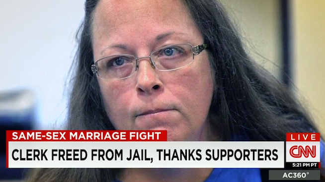 Why has Kim Davis not been fired yet?