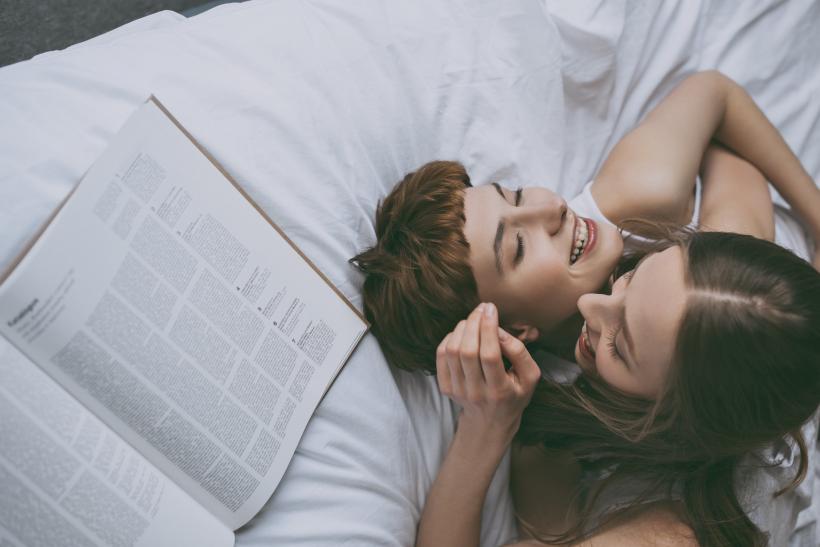 Lesbian Couple Sleeping In Bed By Vegterfoto