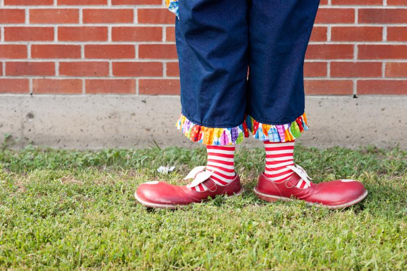 The least threatening clown image that stock photos had to offer.