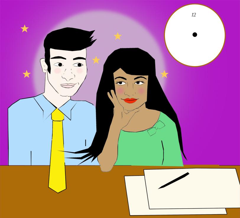 Should I tell my colleague I'm in love with him? (Illustration by Tess Emily Rodriguez)