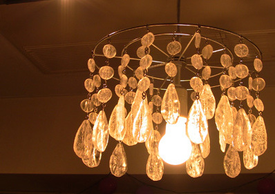 Rokudenashiko's chandelier art piece
