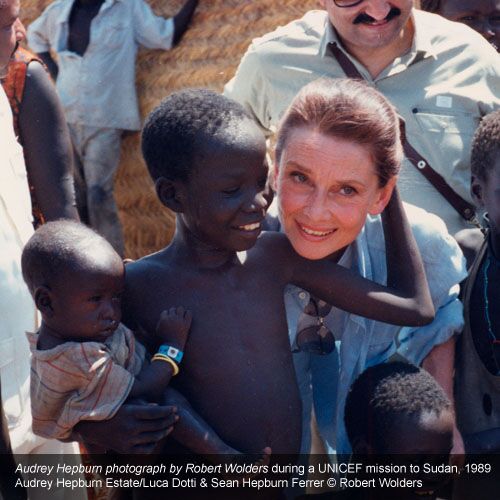 Audrey working for UNICEF