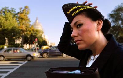 Laly Cholak arrives on Capitol Hill to lobby Congress on behalf of the Veterans of Foreign Wars