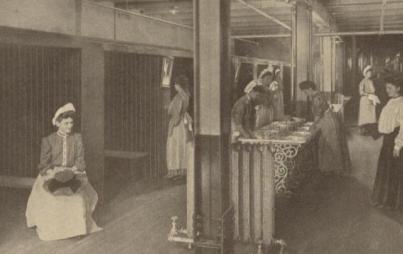 A 19th-century photograph of a women’s restroom in a Pittsburgh factory. Author provided.