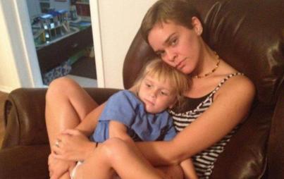 Lacey Spears with the son she's accused of murdering. Credit: garnettsjourney.blogspot.com