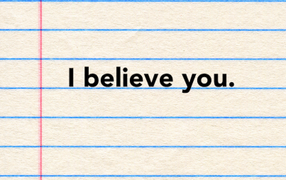 Instead of "Me, too" why don't we say, "I believe you"?