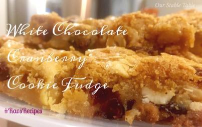 Part cookie, part fudge, part heaven in your mouth - white chocolate cranberry cookie fudge!