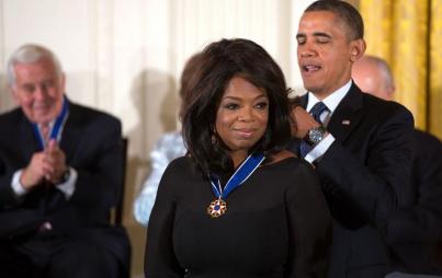 Oprah and The Pres. (Well the Used-To-Be Pres. Insert weeoping)