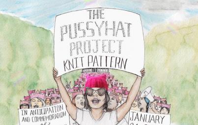 Artwork by Aurora Lady for The Pussyhat Project 