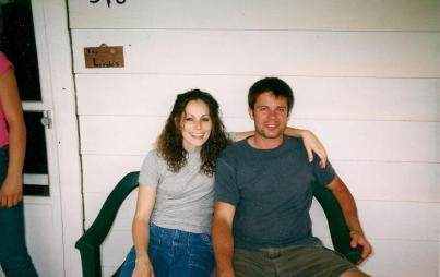 Jennifer Herbstritt (sister) and Jeremy Herbstritt on their aunt's front porch. (Courtesy of the Herbstritt family)