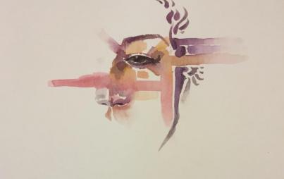 Untitled Watercolor by Anthony Diecidue